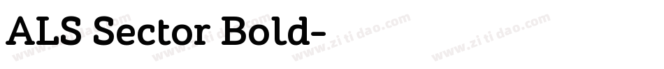 ALS Sector Bold字体转换